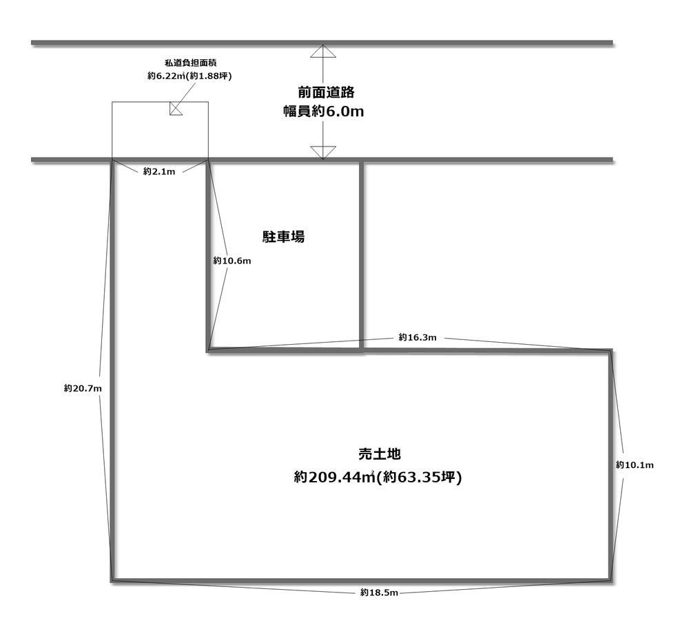 関目１（野江駅）　５１８０万円 土地価格5180万円、土地面積215.67m<sup>2</sup> 建築条件無し売土地。約65坪の更地。