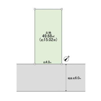 新在家町西３（湊駅）　９８０万円 土地価格980万円、土地面積49.68m<sup>2</sup> 間取り