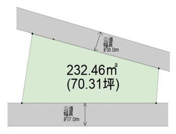 香寺町須加院（仁豊野駅）　５８０万円 土地価格580万円、土地面積232.46m<sup>2</sup> 