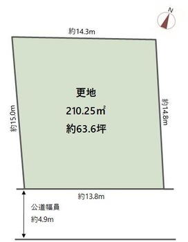 高台１　３２８０万円 土地価格3280万円、土地面積210.25m<sup>2</sup> 
