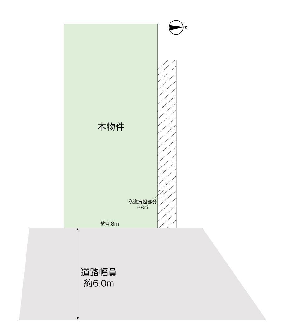 長興寺北３（曽根駅）　１９８０万円 土地価格1980万円、土地面積56.92m<sup>2</sup> 【敷地図】土地面積：56.92m2（約17.21坪）、現況：古家あり。