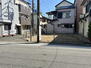 次屋１（尼崎駅）　２０８０万円 北側道路から現地を撮影しています。角地なので駐車場の位置も自由に配置して頂けます。