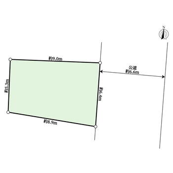 楠町（芦屋駅）　３４８０万円 土地価格3480万円、土地面積53m<sup>2</sup> 地型図