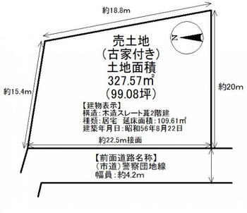 信達市場（和泉砂川駅）　１０８０万円 土地価格1080万円、土地面積327.57m<sup>2</sup> 平坦地の物件です♪