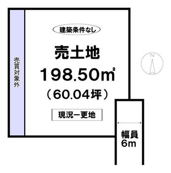 東長戸３（衣山駅）　１７１０万円 土地価格1710万円、土地面積198.5m<sup>2</sup> 地形図