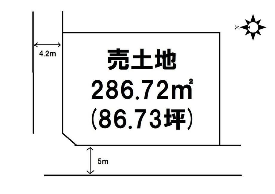 多肥上町（仏生山駅）　１０８０万円 土地価格1080万円、土地面積286.72m<sup>2</sup> 