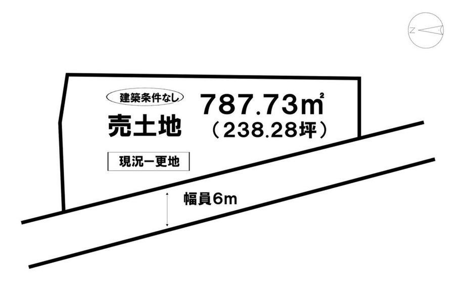 別府町（山西駅）　７３８０万円 土地価格7380万円、土地面積787.73m<sup>2</sup> 地形図
