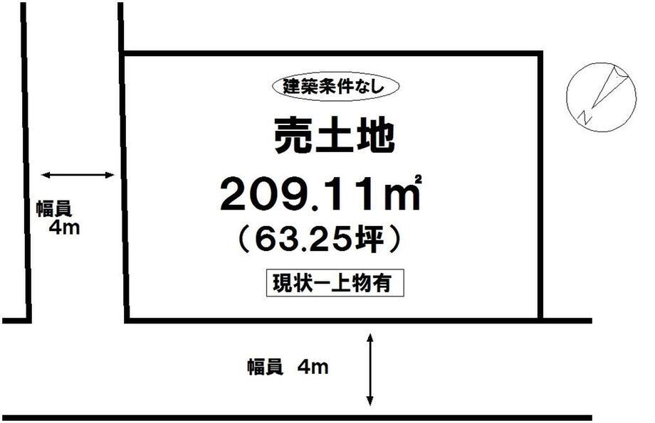 新浜町（梅津寺駅）　７２０万円 土地価格720万円、土地面積209.11m<sup>2</sup> 地形図
