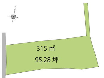 横浜　１０８０万円 土地価格1080万円、土地面積315m<sup>2</sup> 【区画図】