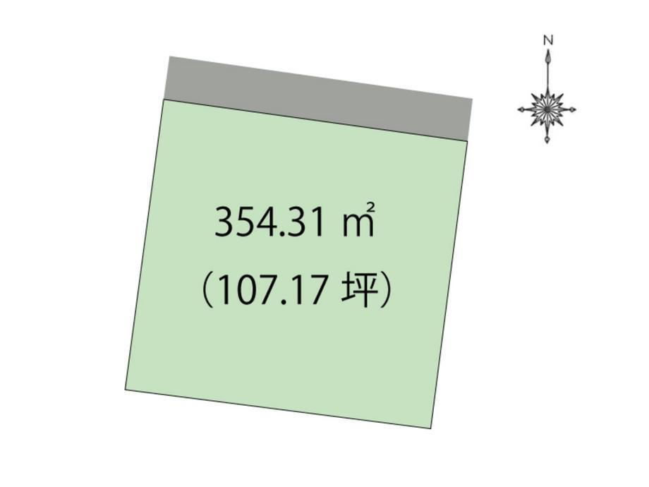 夜須町手結山　６００万円 土地価格600万円、土地面積354.31m<sup>2</sup> 【区画図】