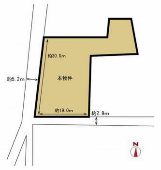 紙町（三条駅）　１９５０万円 土地価格1950万円、土地面積719m<sup>2</sup> 