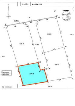 北畝３（弥生駅）　１１６０万円 土地価格1160万円、土地面積182.37m<sup>2</sup> 区画図