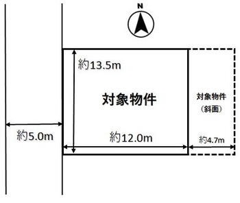 田井５　６８０万円 土地価格680万円、土地面積219.68m<sup>2</sup> 区画図