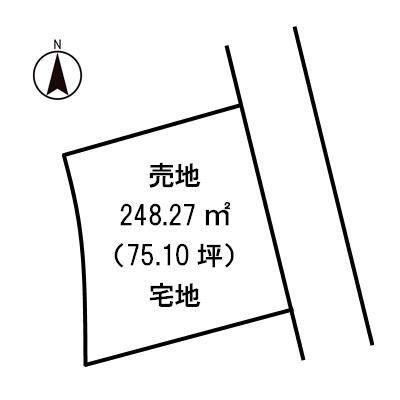 若宮（早島駅）　１３６０万円 土地価格1360万円、土地面積248.27m<sup>2</sup> 