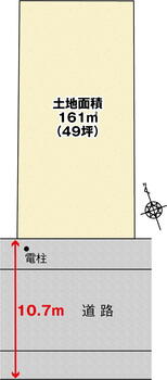 カーサ・ヴェルディ呉市広本町２丁目／土地（建築条件なし） 土地価格2598万円、土地面積161.99m<sup>2</sup> 