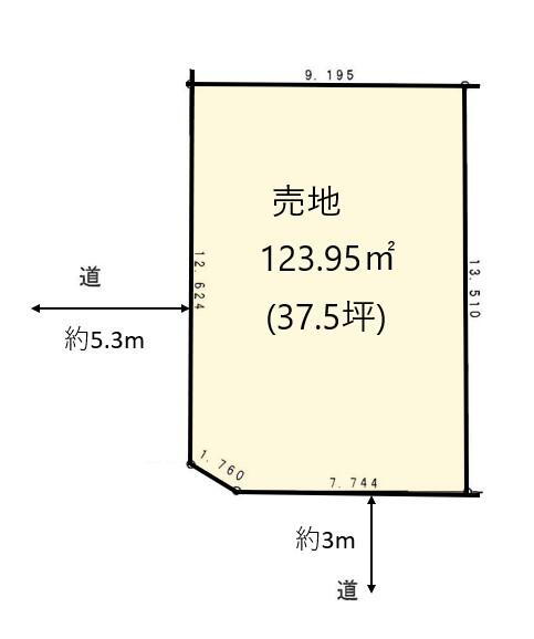 東雲本町１　７５００万円 土地価格7500万円、土地面積123.95m<sup>2</sup> 明るい角地