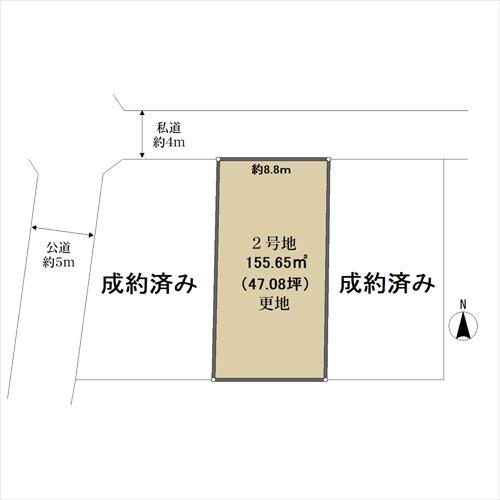 中井（高島駅）　１３９０万円 土地価格1390万円、土地面積155.65m<sup>2</sup> 