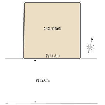 上安４（上安駅）　１８３０万円 土地価格1830万円、土地面積171.07m<sup>2</sup> 区画図
