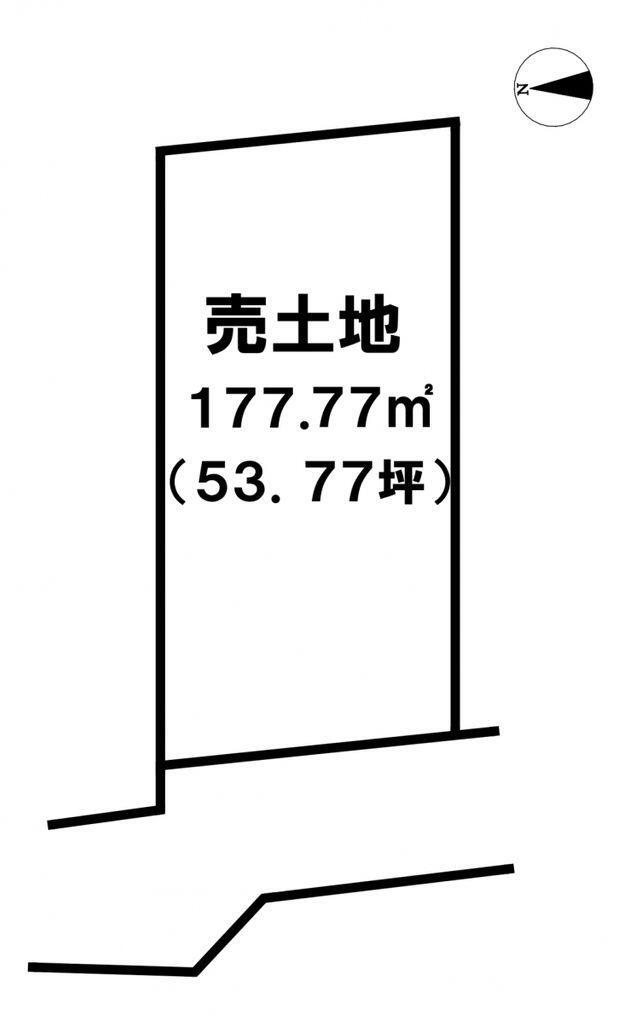 字東風平　１６９８万円 土地価格1698万円、土地面積177.77m<sup>2</sup> 【1号地】区画図