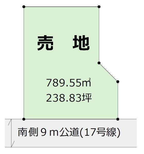 大字金崎　５００万円 土地価格500万円、土地面積789.55m<sup>2</sup> 