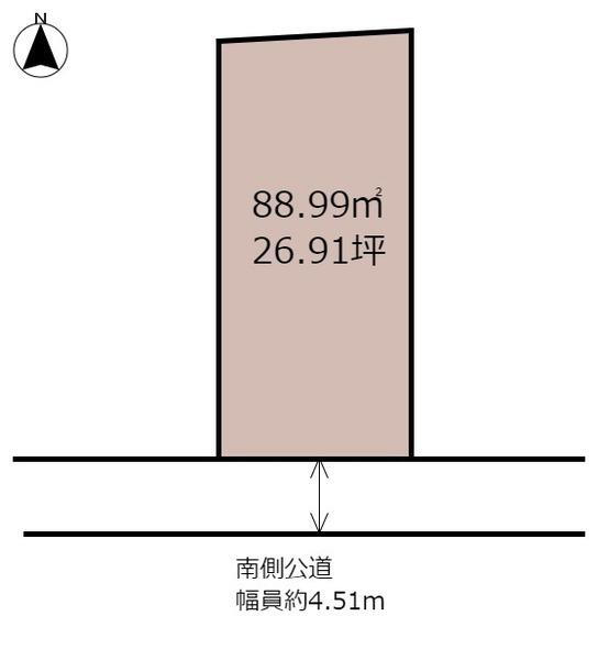 松山１（宮崎駅）　５５０万円 土地価格550万円、土地面積88.99m<sup>2</sup> 