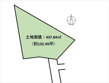 小峯３　３１８０万円 土地価格3180万円、土地面積432.96m<sup>2</sup> 