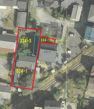 野中町（南久留米駅）　１２７０万円 土地価格1270万円、土地面積447.82m<sup>2</sup> 西側より敷地入口