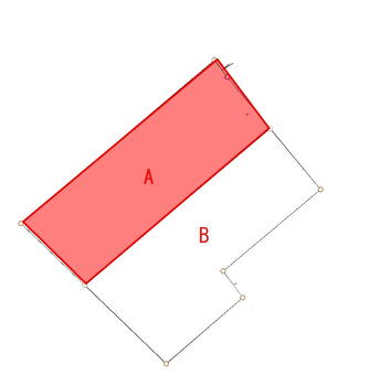 大小路町（川内駅）　８３０万円 土地価格830万円、土地面積253.87m<sup>2</sup> 分筆図