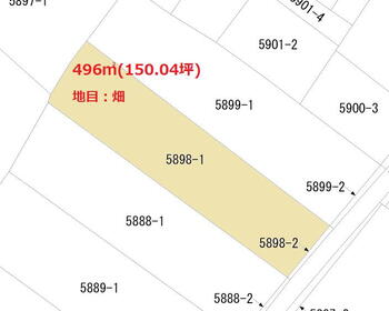 平松（重富駅）　７５０万円 土地価格750万円、土地面積496m<sup>2</sup> 