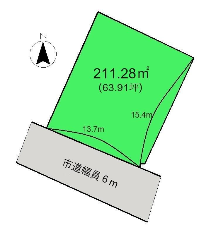 若木台２（東福間駅）　１６５０万円 土地価格1650万円、土地面積211.28m<sup>2</sup> 