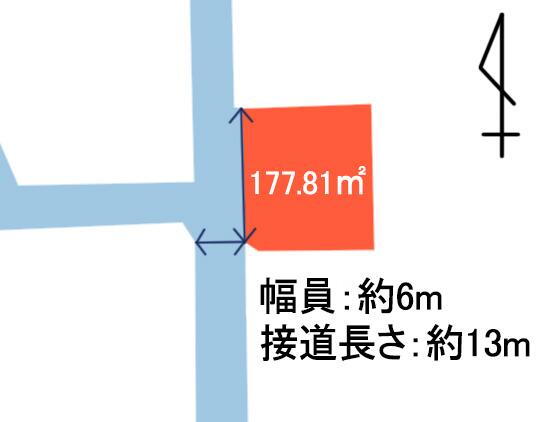森町西１（鶴崎駅）　１１００万円 土地価格1100万円、土地面積177.81m<sup>2</sup> 図面と異なる場合は現状を優先します。