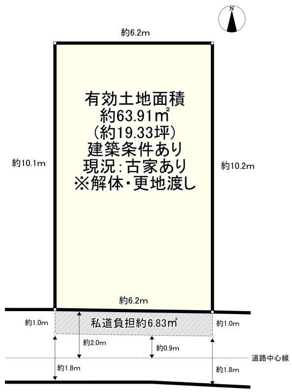 大阪府枚方市町楠葉２ 建築条件付土地
