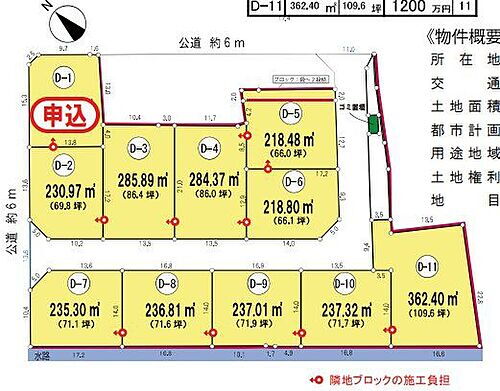 北之幸谷全１１区画（Ｄ－１１）