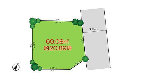 桶川市泉２　建築条件付売地 土地価格450万円、土地面積69m2 土地面積69m2(約20坪)閑静な住宅街にあり、暮らしやすい環境が整っています。
