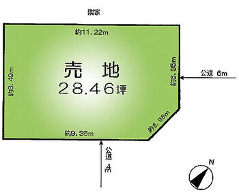 松伏町　田中１丁目土地 区画図