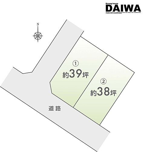 ［　ＤＡＩＷＡ　ＣＩＴＹ　］　ダイワシティ貴崎　全２区画 区画図