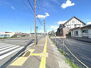福島市太平寺　建築条件無し売地 前面道路には歩道がございます。