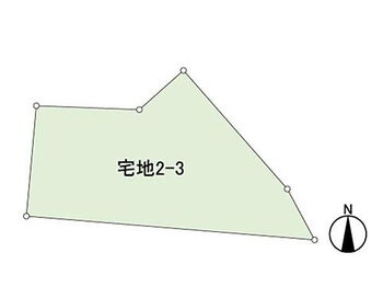 仙台市太白区大谷地　建築条件無し売地　宅地２－３ 区画図です。