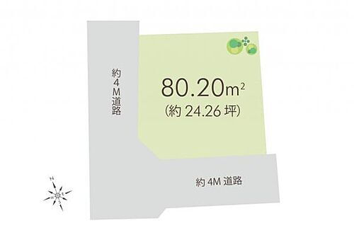 坂戸市元町　土地 区画図（実測図ではございません）