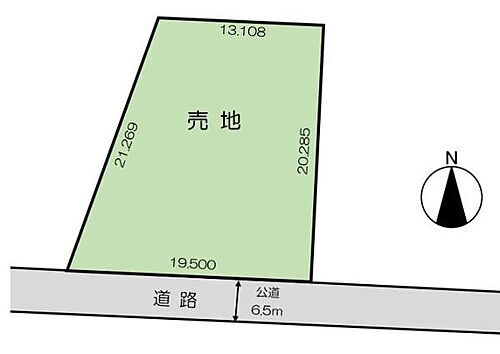 建築条件なし土地　八街市　山田台