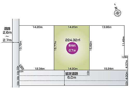 栃木県足利市助戸新山町 建築条件付土地