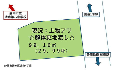 静岡県静岡市清水区追分４丁目 土地