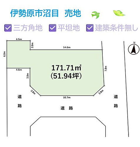 神奈川県伊勢原市沼目３丁目 土地