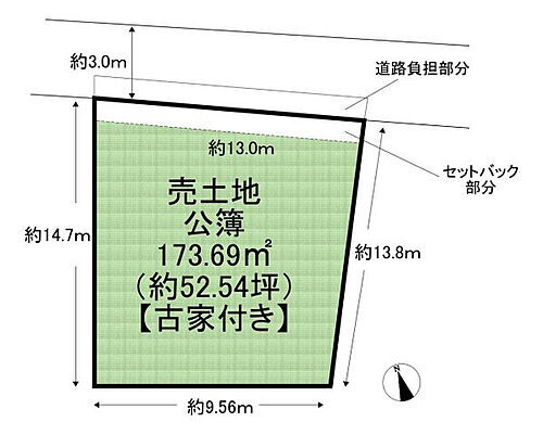 大阪府大阪市旭区太子橋１丁目 土地