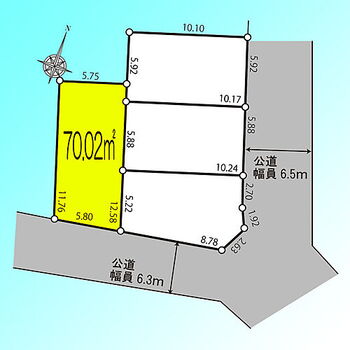 さいたま市浦和区元町１丁目　４区画 全体区画図