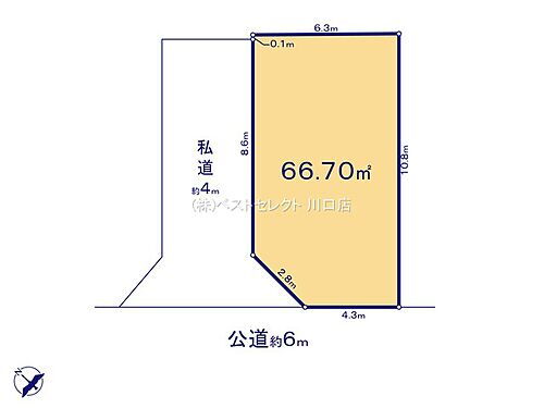 埼玉県川口市朝日6丁目 南鳩ヶ谷駅 土地 物件詳細