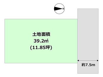 西宮市津門稲荷町条件付き売り土地 土地図