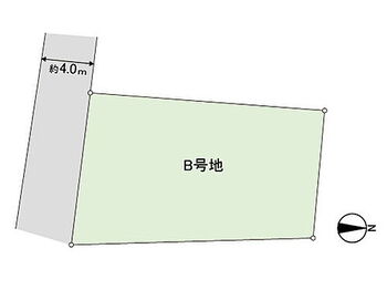 奈良市あやめ池南８丁目　条件無売地　Ｂ号地　Ｂ号地 区画図