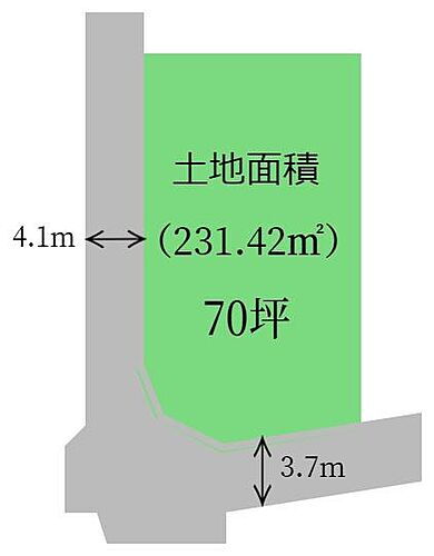 紀の川市西井阪　土地 土地面積231.42平米