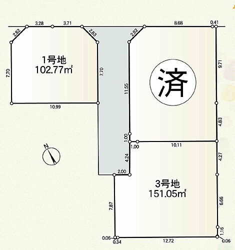 埼玉県南埼玉郡宮代町字中島 土地